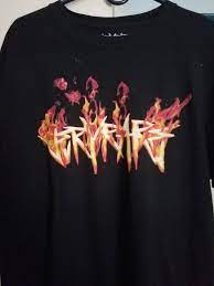 Very rare lost files 2. Revenge Ski Mask The Slump God Very Rare Fire T Shirt Ski Mask Skiing T Shirt