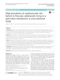 High prevalence of cardiovascular risk factors in Peruvian adolescents  living in a peri-urban shantytown: a cross-sectional stud