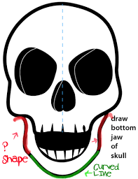 I love creating new looks, and designs using skulls, and i also like the challenge of how difficult it can be drawing a tattooish type of skull that has a little bit of everything. How To Draw A Creepie Cartoon Skull For Halloween With Easy Steps Drawing Lesson How To Draw Step By Step Drawing Tutorials