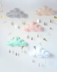 5 Clouds To Hang Grey Peach Pink Green Mint And White Etsy Diy Nursery Decor Diy Nursery Neutral Baby Shower