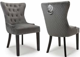 The whole chair is upholstered in velvet, and the stainless steel legs create a fab accent for the design. Furniture Chairs Pair Of Crushed Velvet Knocker Chairs Button Back Solid Wood Legs Dining Chair Home Furniture Diy Brucebibee Com