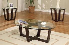 Coffee end side table rainbow top tempered glass metal frame living room. Cherry Brown Modern Artistic 3pc Coffee Table Set W Glass Tops