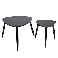 Amazon Com Taohfe Wooden Coffee Table Nesting Side Table Triangle End Table For Living Room Balcony Room Set Coffee Table Coffee Table Wood Living Room Table