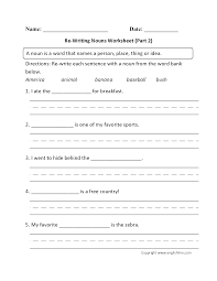 regular nouns worksheets re writing nouns worksheet part 2