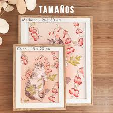 Marco chico natural + print