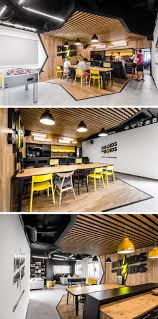 This New Office Interior Uses Wood And Black Frames To Clearly Define Spaces Office Interior Design Office Interiors Office Design