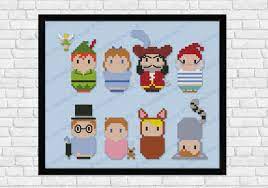 Peter pan cross stitch patterns to print. Peter Pan Digital Cross Stitch Pattern