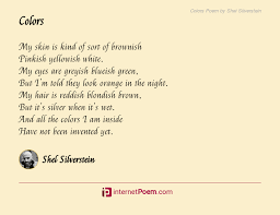 Sign up and receive an email whenever new shel silverstein titles become available. Colors Poem By Shel Silverstein
