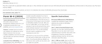 Whenever you get allodances, your employer removes, or withholds, a certain amount of money from your paycheck. Problem 9 1 Withholding Methods Lo 9 1 Phan Mai Chegg Com