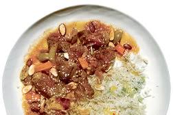 Roast turkey with apricot, bacon and pistachio stuffing nadia lim's christmas regal salmon with cranberry and almond crust paleo moroccan lamb skewers with quinoa salad Lamb Tagine With Apricots Olives And Buttered Almonds Recipe Nyt Cooking