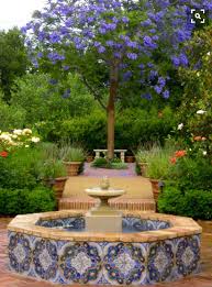 Spanish Tiles Reclaimed Andalusian Tiles And Garden Spanish Backyard Spanish Garden Backyard Landscaping