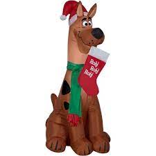 Maybe you would like to learn more about one of these? Gemmy Christmas Airblown Inflatable Scooby W Santa Hat And Stocking Wb 3 5 Ft Tall Brown Target