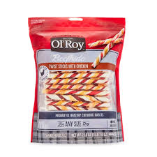 Ol' Roy Beefhide Twist Sticks with Chicken, 23.6 oz, 100 Count