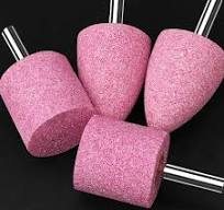 100 Pcs Pink Ceramic Mounted Points Chrome Corundum Cylindrical/Bullet  Shape Abrasive Stone Polishing Wheels Set OEM OBM for