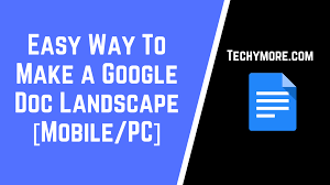 It will fill up with a black dot when selected. How To Make A Google Doc Landscape Mobile Pc Techymore