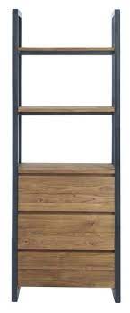 kolomkast 3 schuiven 3 leggers teak deco teakhout boekenkasten boekenkast