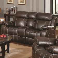 Myleene Collection 603021 Brown Leather Reclining Sofa Loveseat Set