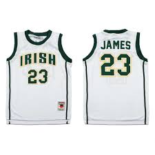 Don't miss out on official lakers gear from the nba store. Lebron James High School 23 Jersey White Fighting Irish 23 High School Basketball Jersey