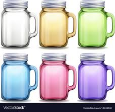 Glass Jars In Six Different Colors Download A Free Preview Or High Quality Adobe Illustrator Ai Eps Pdf And High Resolution Jp Glass Jars Color Vector Color