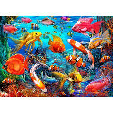 Armed with some know how, a few small touches and walmart's every day low prices on home furnishings and decor, you can breathe new life into your living space whether it be with fresh furniture like a bedroom set or something functional like a new bookshelf. Vermont Christmas Company Tropical Fish 1000 Piece Jigsaw Puzzle Walmart Com In 2021 Vermont Christmas Company Cross Paintings Tropical Fish