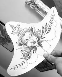 Beautiful Botanical Tattoo Idea Design Dotwork Art Buddha Buddhist Symbol Leaf L In 2020 Buddhistische Symbole Tattoos Buddhistische Symbole Tattoo Buddhismus
