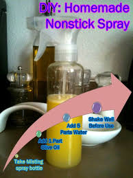 You Can Make Your Own Nonstick Spray Take A Misting Spray Bottle Combine 1 Part Olive Oil 5 Parts Water Shake Homemade Cooking Spray Cooking Sprays Homemade