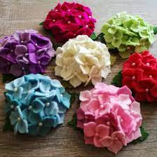 New Hydrangea Color Brooches Felt Flowers Felt Flower Template Fabric Flowers Diy