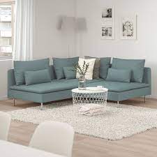Soderhamn Hoekbank 3 Zits Finnsta Turkoois Ikea Soderhamn Sofa Wohnung Wohnzimmer Ecksofa