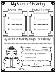 Sense Of Hearing Free Senses My Five Senses Teachers Pay Teachers Seller
