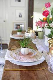A Simple And Fresh Easter Table Spring Table Table Decorations Spring Table Decor