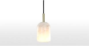 gabriel suspension marbre blanc et laiton wit marmer licht messing