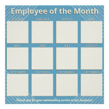 Highlight the contribution of team members with an employee of the month template certificate you make yourself. Employee Of The Month Poster Zazzle De