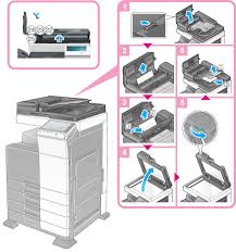 As of september 30, 2017, we discontinued dealing with copy protection utility on our new products. Konica C224 C284 C364 C454 C554 Document Feeder Paper Jam Clearing Guide Blue Box