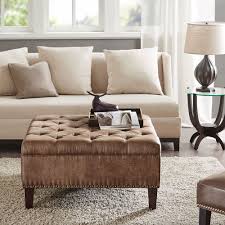 35 X 35 Multiple Sellers Button Tufted Faux Leather Square Ottoman Cocktail Table Nail Head Detailing Leather Cocktail Ottoman Large Square Ottoman Ottoman