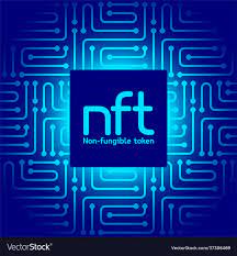 Nft Non Fungible Token Logo Header Banner Vector Image