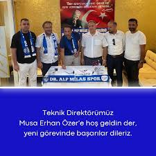 Teknik Direktörümüz Musa Erhan Özer'e hoş geldin der, yeni görevinde  başarılar dileriz. #dralpmilasgeliyor 🔵⚪