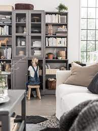 Havsta Storage Combination W Glass Doors Grey Ikea Switzerland Havsta Ikea Havsta Ikea Ideas Ikea Living Room