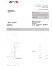 Hsbc Bank Statement Psd Template In 2020 Bank Statement Statement Template Psd Templates