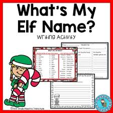 Christmas elf name from ! What S My Elf Name By First Grade Maestra Trisha Hyde Tpt