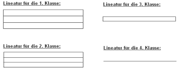 Am anfang und ende jeder zeile ist jeweils ein häuschen bzw. Lineaturfelder