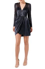 Ever New Alexia Long Sleeve Metallic Cocktail Dress With Images Metallic Cocktail Dresses Dresses Nordstrom Dresses