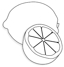 Lemon slices, fruit, green leaves png. Fruit Coloring Pages Png Lemon