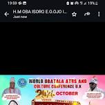 WORLD OBATALA ARTS AND CULTURE CONFERENCE U.K