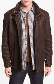 Remy Leather Double Collar Leather Jacket Nordstrom Brown Leather Bomber Jacket Collar Leather Jacket Leather Jacket Men