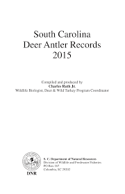 South Carolina Deer Antler Records 2015