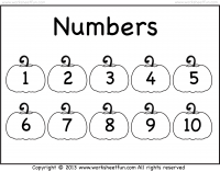 Numbers 1 10 Pumpkin Counting Free Preschool Worksheets Halloween Worksheets Birthday Coloring Pages