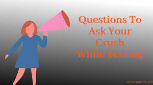 Jan 13, 2016 · 400 questions to ask your crush to know better basic questions to ask your crush. Questions To Ask Your Crush While Texting To Make Her Feel Good