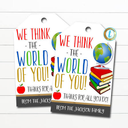 Around the World Teacher Appreciation Week Printable Gift Tag — TidyLady  Printables