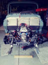 Once The Steering And Exhaust Is Fabricated We Blow It Apart To Powder Coat The Frame Chevy 3100 Dodge Truck Bone Stock