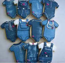 Denim Baby Shower Cookies Denim Baby Shower Baby Shower Cookies Sugar Cookies Decorated